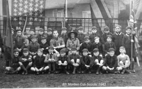 Photo:The 8th Morden Cub Scouts c1943. Peter Leonard back row 4th from the right. (Please click on photo to go to our scouting page)