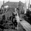 Photo:Eric and Bert Wrate in the back garden at 5 Marham Road c.1934