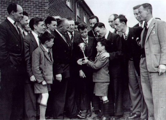 Photo:Presentation of trophies at the St. Helier Boxing Club, 8th May 1954