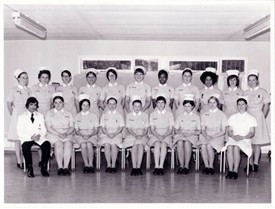 Photo:Trainees at St. Helier Hospital in the early 1970s