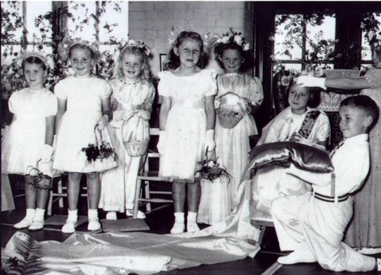 Photo:Crowning the "Rose Queen" at Green Wrythe Lane Infant School 23rd June 1955