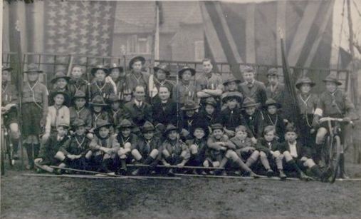 Photo:8th Morden Scouts (St. Peter's) c1945 Alan Davidson back row 3rd from left